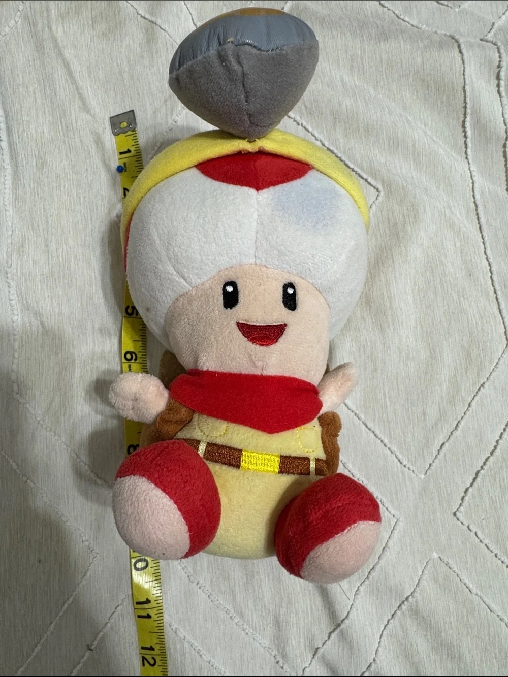 Nintendo Toad Plush in White, Red, Yellow & Brown
